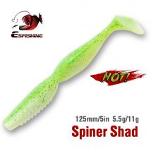 ESFISHING soft lures Spiner Shad 100mm125mm for pike lure seabass fishing jigging lures spindle swimbait