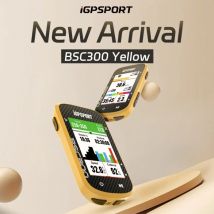 Komputer rowerowy iGPSPORT BSC300 Żółty Nowa Wersja GPS Mapa Globalna Kolorowy Ekran Czujnik Prędkości i Kadencji Tryby Jazdy