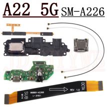 Scheda porta di ricarica USB per Samsung A22 5G SM-A226B/DS Auricolare Altoparlante Segnale del volume di alimentazione Cavo flessibile della scheda madre