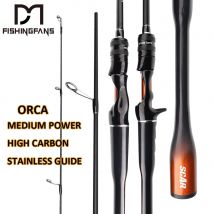 FISHINGFANS ORCA MEDIUM POWER HIGH CARBON SEA FRESHWATER BASS TAPERED SPINNING CASTING FISHING ROD
