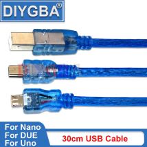 30cm USB-Kabel für Uno R3 für Nano/Mega 2560/Leonardo/Pro Micro/aufgrund blauer Qualität ein Typ USB/Mini USB/Micro USB 0,3 m für Arduino