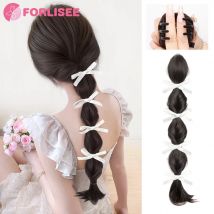 Forlisee synthetische Perücke Pferdes chwanz Llantern Blume Knospe Blase Geflecht natürliche Klaue Clip Seite Pferdes chwanz Twist Zopf Perücke