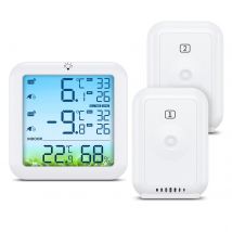 ORIA Termometro per congelatore wireless Termometro per frigorifero Monitor per temperatura per frigorifero e congelatore con allarme per cucina ristorante