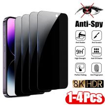1-4 sztuki antyszpiegowskich szkła hartowanego do iPhone'a 16 15 13 11 14Pro Max Pełna osłona chroniąca ekran do iPhone'a X XS Max XR Glass