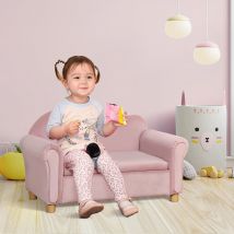 HOMCOM divano per bambini divano per bambini con spazio portaoggetti, divano da gioco per bambini 3-5 anni