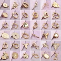 Fashion 5pcs/lot Stainless Steel Irregular Round Blank Setting Pendants Charms Jewelry Making Supplies for Necklace Earrings New