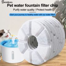 Filtro a carbone attivo di ricambio per fontana potabile per gatti Filtri sostituiti Fiore per distributore di fontane rotonde per cani da compagnia