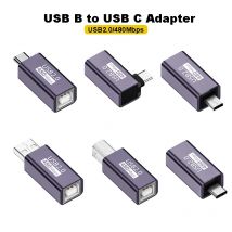 USB-zu-Typ-C-Adapter, USB-B-Buchse auf Micro-USB-Stecker, konvertierter Gleichstrom-Stromanschluss für Drucker, mobile Festplatte, Paino