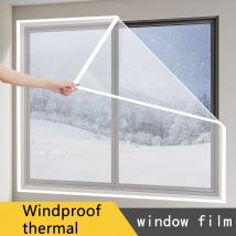 Transparenter eva doppels chich tiger thermischer Winter vorhang, wind-und staub dicht, einfache Installation mit Klett verschluss, 1er-Pack