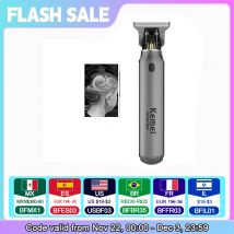 Kemei Fodere per capelli Clippers Uomo Barba Trimmer Zero Gapped T-Blade Macchina per tagliare i