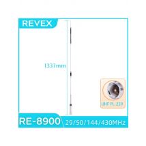 REVEX Mobile Radio Antenna RE-8900 Quad Band 2.15/3.5dBi High Gain Aerial for FT-7800R TM-271 TM-471 TH-9800 VV-985