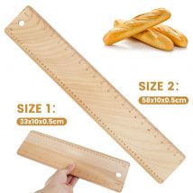 Baking Baguette Transfer Wooden Board Rectangular Double Scale Flip Board Baguette Ciabatta Dough kitchenbaking Accessories