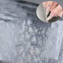 5d Acryl geprägte Schmetterling Nagel aufkleber Nail Art liefert geeignet für Frauen Nagel dekoration selbst klebende Nagel aufkleber