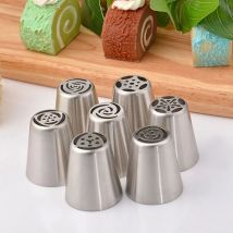 VIE LENTE Russische Creme Düsen Kuchen Dekorieren Werkzeuge 9 stücke/1 Set Edelstahl Kuchen Düsen Dekorieren Tipps S Backen werkzeuge