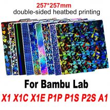 Piastra di stampa X1C P1P P1S P2S A1 X1 per Bambu Lab, Foglio Liscio PEI PEO PET per Stampante 3D Bambulab P1P, Piastra di stampa per Heatbed