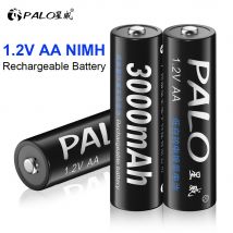 PALO 1,2 V AA NIMH batería recargable 3000mAh baja autodescarga HR6 AA NI-MH AA baterías para cámara MP4 coche de juguete + caja de batería