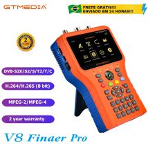 GTMEDIA V8 Finder PRO 2 Rilevatore segnale satellitare DVB-S2X/S2/S/T2/T/C AHD H.265 Misuratore satellitare 100% originale