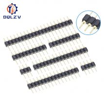 Passo 2.54MM Singola Fila Maschio SMD Ago Dritto Foro Rotondo Pin Header Piede di Rame 1*2p 3p 4p 5p 6p 7p 8p 10p 40pin Connettore