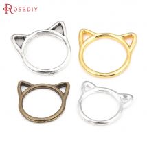 50pcs 19x17mm 17x15mm 13x11,5mm Zink legierung antike Bronze Katzen ringe Charms Anhänger DIY Schmuck Ergebnisse Zubehör Großhandel