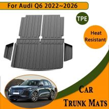 Auto Hinten Stamm Matten Für Audi Q6 2022 2023 2024 2025 2026 6 sitz 7 sitz Wasserdichte Teppich Lagerung Pads Cargo-Liner Auto Zubehör