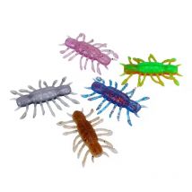 WEIHE (5 Stück) 4,2 cm, 5 g, 5 Farben, künstlicher weicher Angelköder, weicher Hummer-Angelköder, TPE-Köder mit Pailletten, Salzwasser, Süßwasser