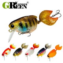 55mm 7,5g Goldfisch schwimmender Angel köder Kurbel Süßwasser barsch Kurbel köder Oberfläche künstliche Hart köder Wobbler Wake Köder