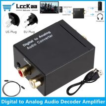 3,5 mm Klinke, koaxiale optische Faser, digital zu analog, Audio, AUX, RCA, L/R-Konverter, SPDIF, tragbarer digitaler Audio-Decoder-Verstärker