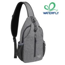 WATERFLY Umhängetasche, Rucksack, Schultertasche, Umhängetasche, Brusttaschen, Wandern, lässig, Brusttasche, Tagesrucksack für Männer und Frauen