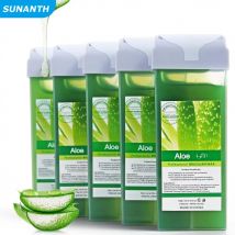 Roll-on-Wachs-Nachfüllung, schmerzfreies Wachs, zum Aufrollen für die Haarentfernung, Enthaarungswachswärmer, Aloe-Wachskartusche für die Haarentfernung im Bikini-Körper