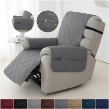 1seater Waterproof Recliner Cover Solid Color Quilted Armchair Slipcover Pet Kids Accent Couch Cushion Living Room Hotel Home