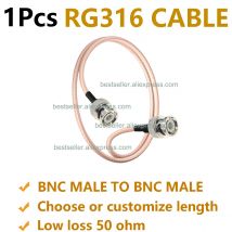 1 Stücke RG316 BNC Stecker auf BNC Stecker RF Koaxial Pigtail Jumper Kabel 50 Ohm Hochwertige Stecker Draht für Antenne Radio Test Equipm