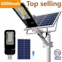 Mocna solarna lampa uliczna zewnętrzna 6000mah wodoodporna automatyczna lampa uliczna od zmierzchu do świtu do garażu ogrodu