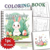 1 Stück, Hasen-Malbuch – Malbuch für Teenager – 30 Blatt, 8,3 x 8,3 Zoll, Stressabbau für Erwachsene, Geburtstag, Ostern, Weihnachtsgeschenk
