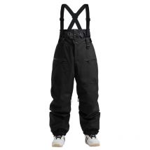 GSOU SNOW Women Men Ski Pant Unisex Snowboard Trouser Windproof Waterproof Super Warm Adjustable Strap for Outdoor Sport Wear