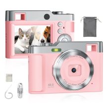 Digitale Fotografie-Kamera, 16-facher Digitalzoom, Vintage-Vlog, 4K-Videorecorder, 50 Megapixel, 2,4-Zoll-Bildschirm für Jungen und Mädchen, Geschenk