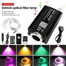 Samochód gwiaździste niebo Auto światła światłowodowe atmosfera lampa sterowanie muzyką lampy sufitowe RGB 12W 8 kolorów stylizacja samochodu DIY