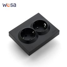 Prese elettriche CA in plastica verniciata nera Standard UE Ritardante di fiamma 250 V con prese di terra Prese di corrente Presa classica