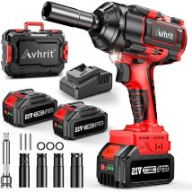 Avhrit 1000 Nm Clé a Chocs Sans Fil Brushless con batteria 8000 mAh, 1/2" Boulonneuse a Choc Électrique