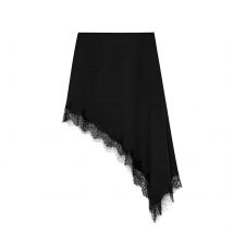 Zevity Frauen Mode Unregelmäßige Spitze Nähte Weichen Mini Rock Faldas Mujer Weibliche Elastische Taille Asymmetrische Vestidos QUN9470