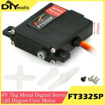 FT3325P RC Flügelservo 6kg.cm Hochgeschwindigkeits-Digitalservo mit Metallgetriebe und Schlankem Gehäuse für Starrflügel-RC-Drohnen und Roboter, Ähnlich wie JX Servo