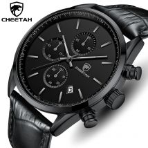 2022 neue Männer Uhr CHEETAH Wasserdicht Quarz Männer Uhren Chronograph Sport Armbanduhr Leder Business Männlichen Uhr Uhr Mit Box