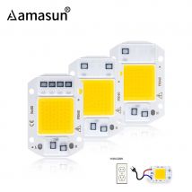 3 stücke Real Power 220V 110V COB LED Chip 50W 30W 20W Smart IC COB Diode LED Perlen DIY Scheinwerfer Flutlicht F6040 Nicht Benötigen Fahrer