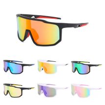 JSJM Neue Outdoor-Radsport-Sonnenbrille für Männer und Frauen, UV400-Schutz, Anti-Wind-Sportbrille, bunte Linse für Fahrradfahren