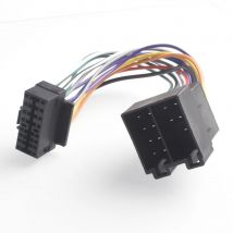 Cablaggio radio stereo per auto da 16 pin ISO per radio Sony a ISO Riproduzione radio Adattatore automatico Cablaggio connettore Cavi adattatori