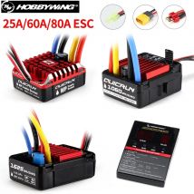 Hobby wing quicrun 1625 25a wp1060 60a 1080 80a wasserdicht gebürstet esc rtr für 1/8 1/10 1/16 1/18 rc auto spielzeug roboter drohne