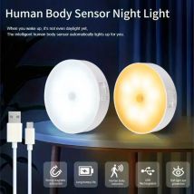 HPH Bewegungsmelder LED-Nachtlicht USB wiederaufladbar für Küchenschrank Kleiderschrank Lampe Treppe kabellose LED-Schrankleuchte