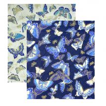 Bronzing Butterfly Printed Pure Cotton Fabric for DIY Handmade Sewing Bag Clothing Pillowcase Bedding Sheet Textile Materials