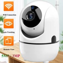 ICSEE APP Telecamera PTZ da 5 MP Telecamere di sorveglianza domestica intelligente Telecamera di sicurezza per visione notturna IR Telecamera Wi-Fi con tracciamento automatico audio bidirezionale