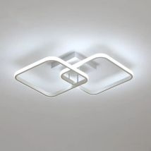 Lámpara de techo cuadrada moderna, candelabros LED, lámpara de techo acrílica de 42W para cocina, comedor, sala de estar, 6500K