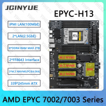 Płyta główna JGINYUE EPYC H13 AMD z obsługą modułu BMC, kompatybilna z procesorami AMD EPYC serii 7002/7003, 8*DDR4, pamięć 2TB, IPMI, podwójne sieci 2.5G